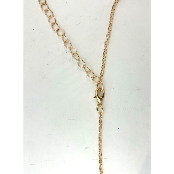 Vince Camuto Gold Blue Ombre Cubic Zirconia Pendant Necklace Adjstable Chain NWT - Picture 9 of 13